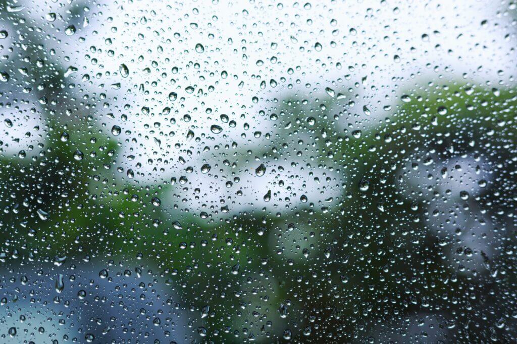 water droplets on window